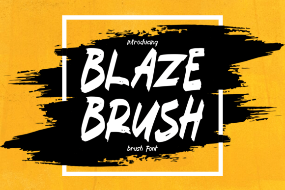Blaze Brush: Bold Hand-Painted Typeface for Crafts
