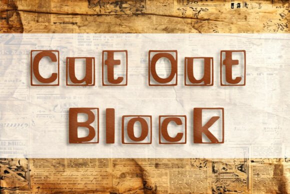 Cut out Block Font for Creative Business