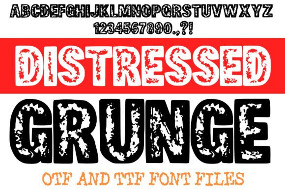 Distressed Grunge Font for Editorial Design and Publishing