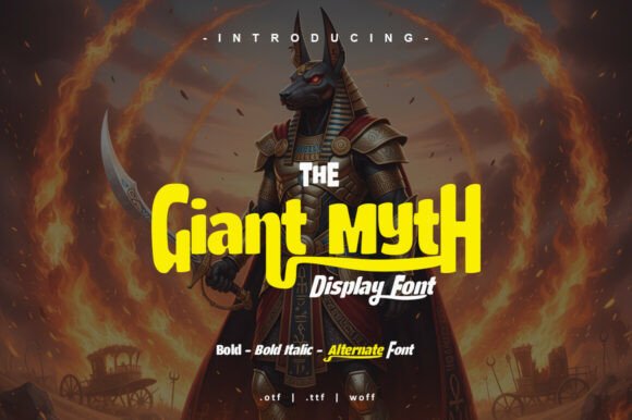 Giant Myth Display Font: Bold Typography for Heroic Brand Content