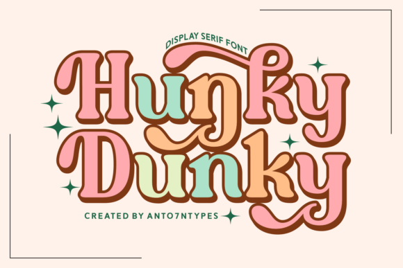 Hunky Dunky Display Font for Handmade Products and Craft Designs