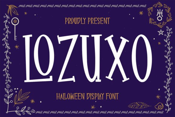 Lozuxo Font: A Playful Halloween Display Typeface for Small Business Branding