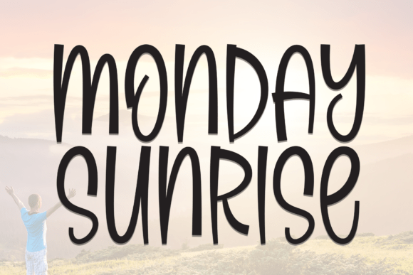 Monday Sunrise Font for Creative Makers