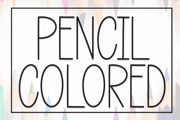 Pencil Colored Font for Creative Projects