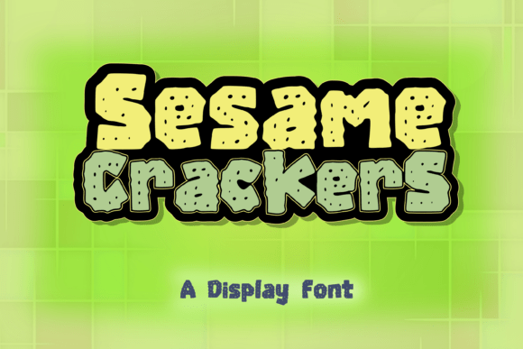 Sesame Crackers Display Font for Playful Campaign Graphics