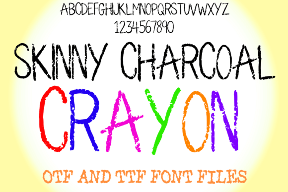 Skinny Charcoal Crayon Font