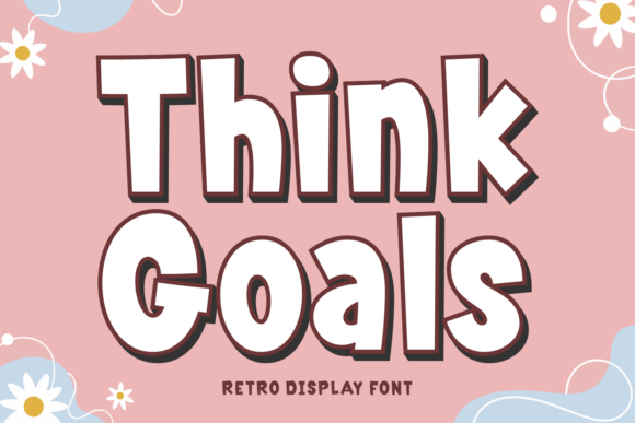 Think Goals: Bold Retro Display Font for Handmade Products