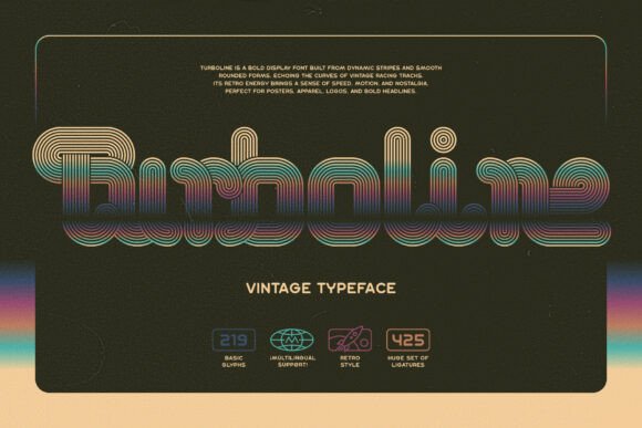 Turboline Display Font: A Retro Typeface for Editorial Impact